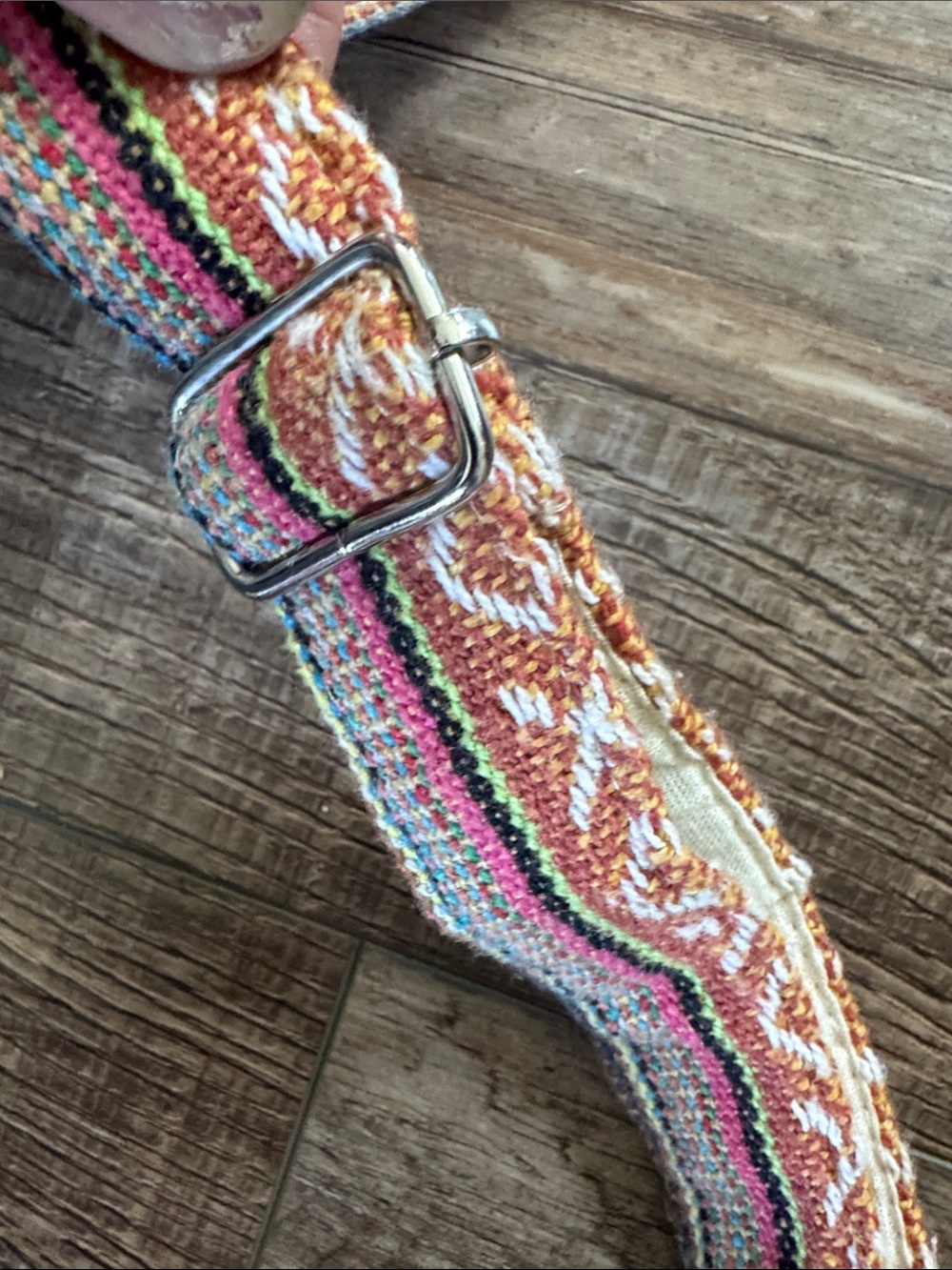 Kathmandu Multicolor Woven Crossbody Bag with Strap mushroom design - Picture 10 of 11